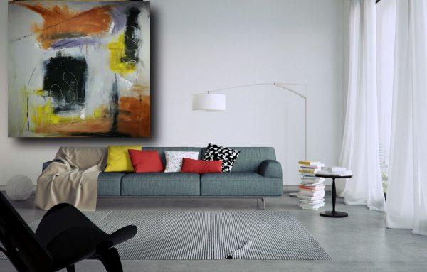 dipinti moderni grandi su tela 120x120 - immagine 2