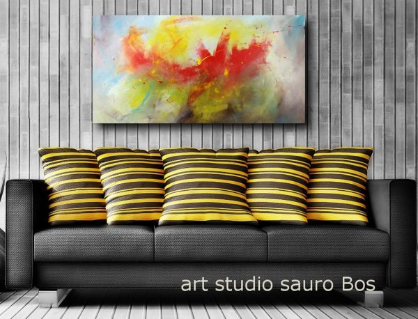 dipinto astratto quadro grande  120x60 - immagine 2