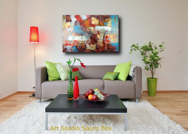 Quadro Moderno XXL 120x60 Cm Roma Colosseo - Stampa Su Tela Canvas, 4 Pannelli, Made In Italy, Per Soggiorno