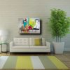 quadro astratto su tela 120x80  fatto a mano - immagine 4