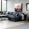 dipinti moderni grandi su tela 120x120 rosso - immagine 4