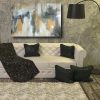 quadro grande per soggiorno astratto su tela 120x80 - immagine 5
