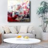 dipinti moderni grandi su tela 120x120 rosso - immagine 2