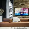 paesaggio astratto  su tela 150x80 - immagine 3