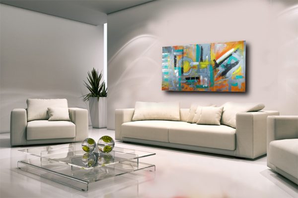 quadri  astratti grandi dimensioni 180x90 moderni - immagine 4
