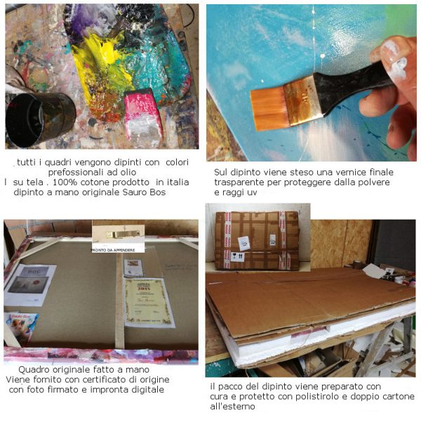 quadro astratto grandi dimensioni su tela 160x60 - immagine 5