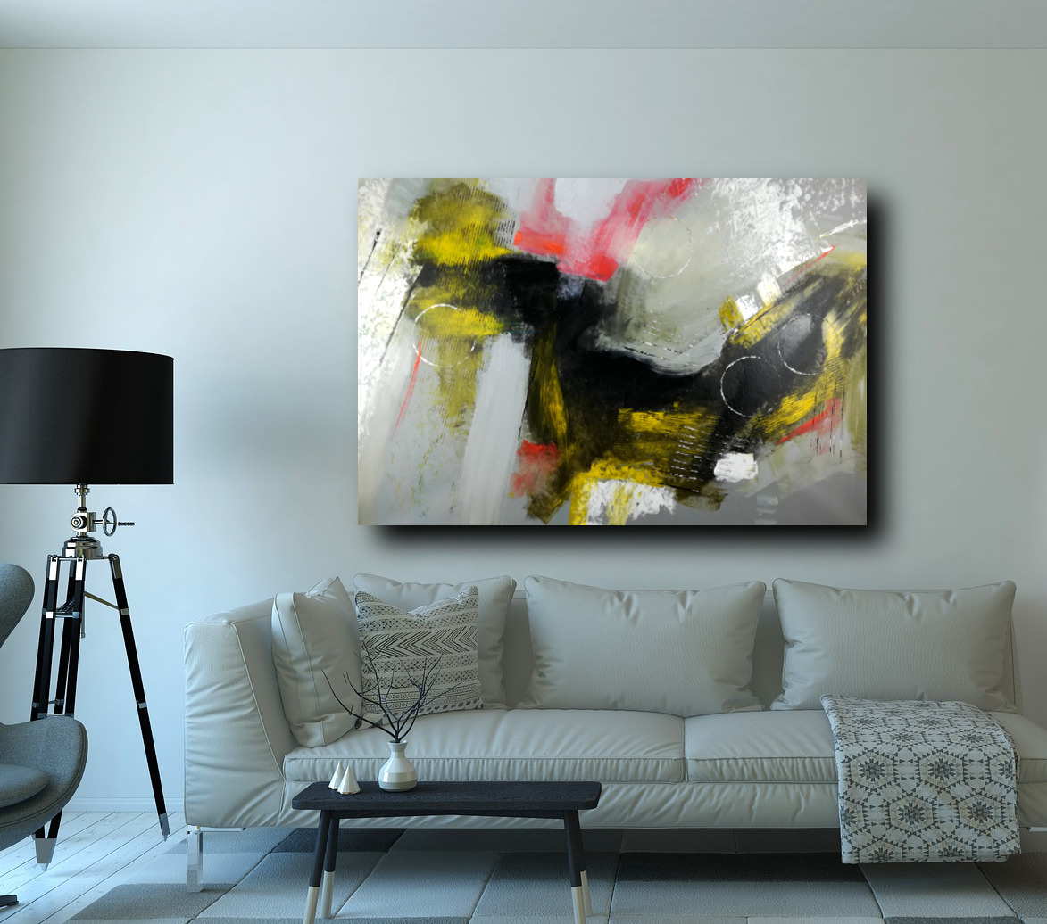 Bereid breken Bespreken large picture on abstract canvas 120x80 -