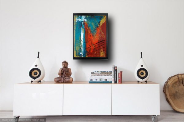 quadro su tela astratto 30x40 con cornice za010 - immagine 3