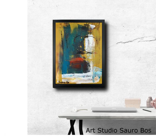 quadro su tela astratto 30x40 con cornice za006 - immagine 3
