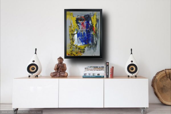 dipinto su tela astratto 30x40 con cornice - immagine 3
