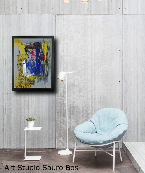 dipinto su tela astratto 30x40 con cornice - immagine 5