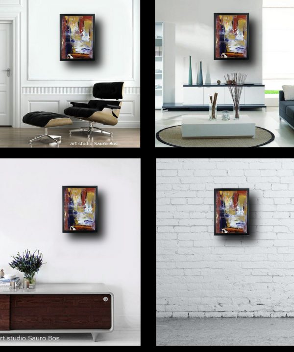 quadro su tela astratto 30x40 con cornice za025 - immagine 3