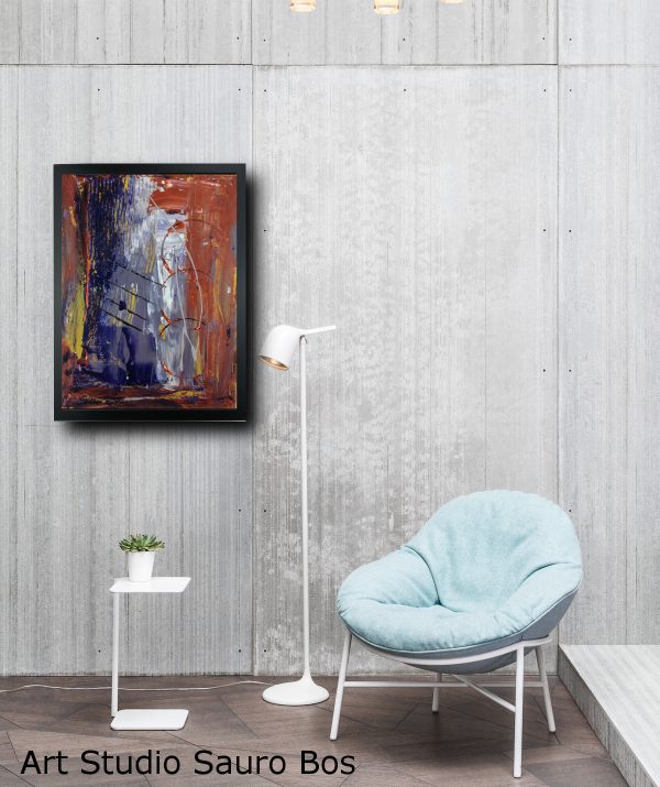 quadro su tela astratto 30x40 con cornice za011 - immagine 4