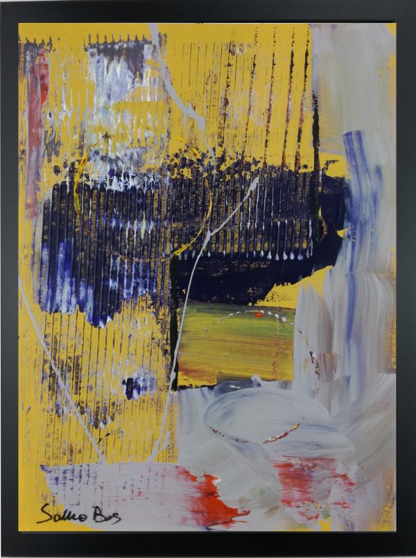 quadro su tela astratto 30x40 con cornice za012 - immagine 2