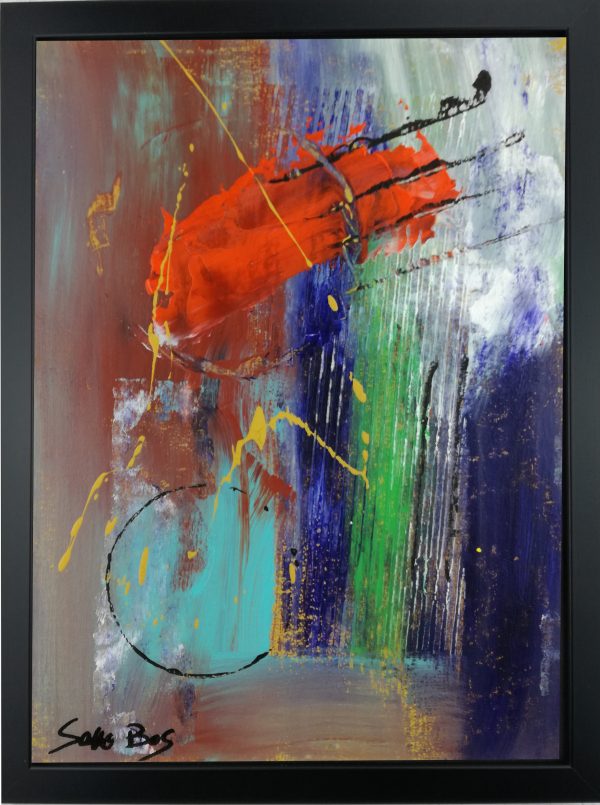 quadro su tela astratto 30x40 con cornice za023 - immagine 2
