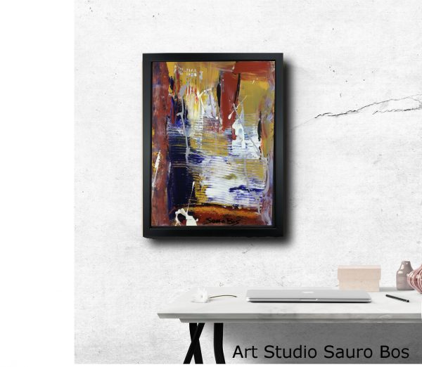 quadro su tela astratto 30x40 con cornice za025 - immagine 2
