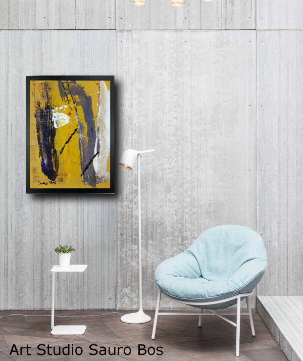 quadro su tela astratto 30x40 con cornice za014 - immagine 3