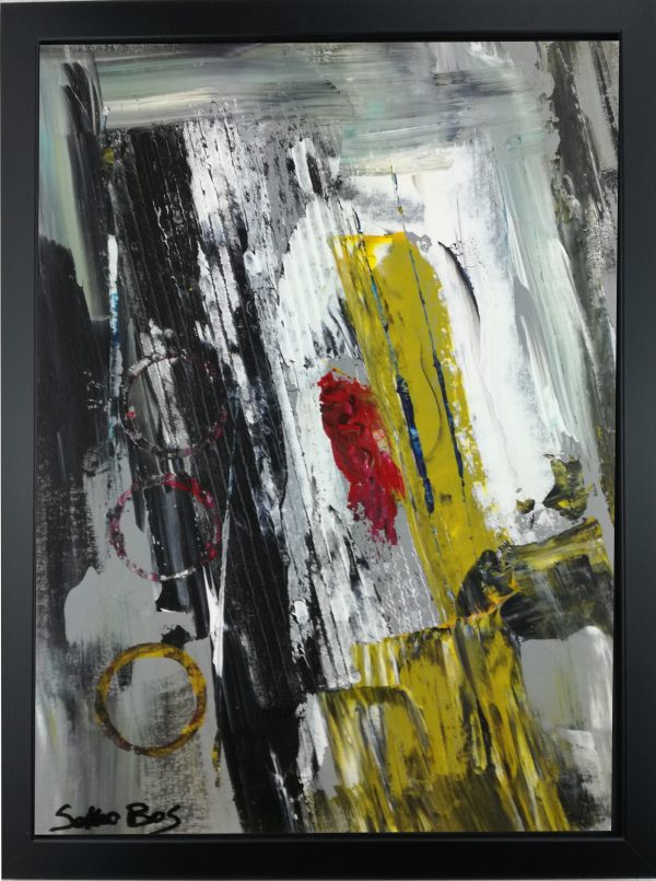 quadro su tela astratto 30x40 con cornice za027 - immagine 2