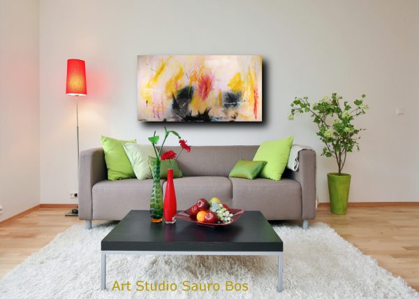 dipinti astratti informali per soggiorno 160x80 - immagine 4