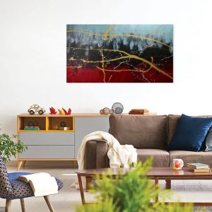 dipinto astratto su tela per soggiorno c353 300x300 - painting for abstract living room with gold frame 120x70