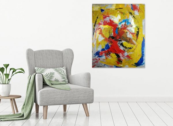 dipinto su tela astratto 100x80 - immagine 2