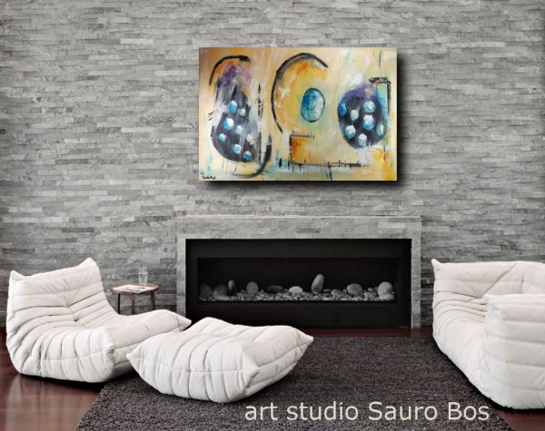 painted on canvas 120x80 modern abstract