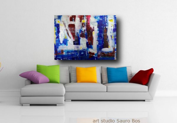 dipinto a mano astratto contemporaneo 140x100 - immagine 2