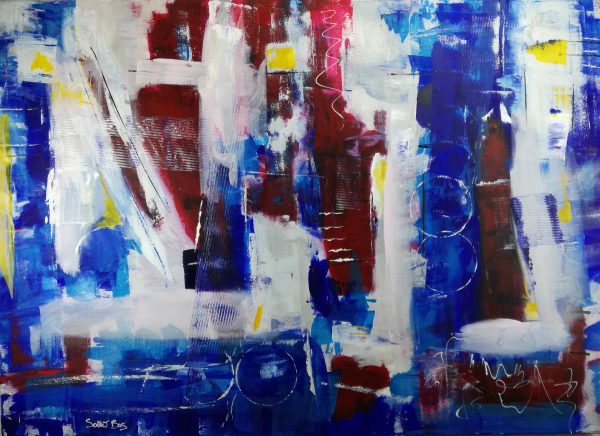 dipinto a mano astratto contemporaneo 140x100 - immagine 3