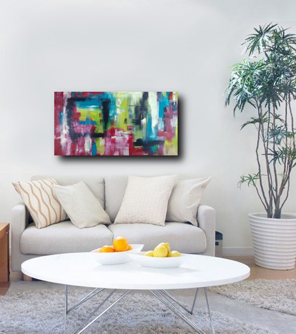 dipinto astratto su tela grandi 120x60 - immagine 2