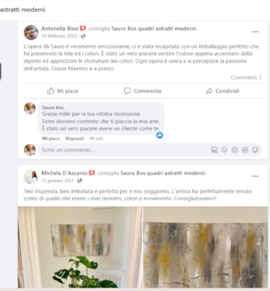 recensione facebook 1 - quadri 30x40 con cornice in offerta