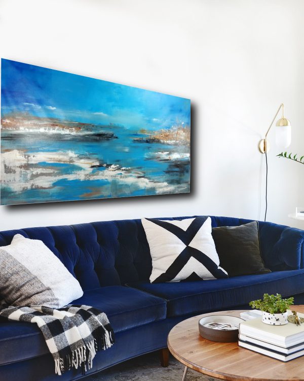 quadro per soggiorno paesaggio moderno 150x80 - immagine 3