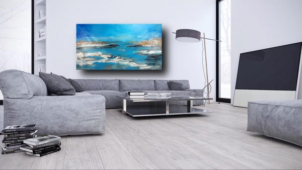 quadro per soggiorno paesaggio moderno 150x80 - immagine 4