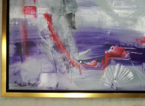 dettaglio con cornice c414 300x219 - dettaglio  quadro con cornice oro-c414