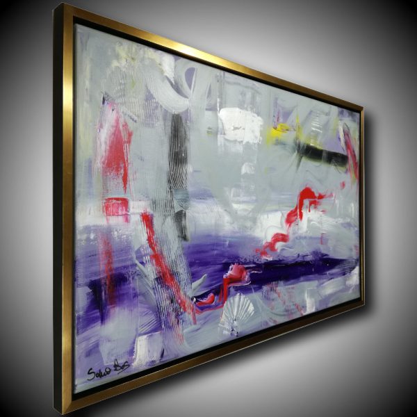 quadro su tela con cornice  oro 120x70
