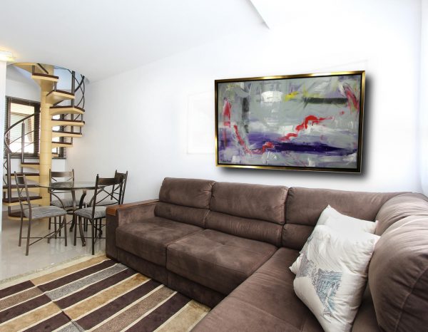 quadro su tela con cornice  oro 120x70 - immagine 4