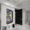 quadro su tela astratto 120x70 con cornice - immagine 3