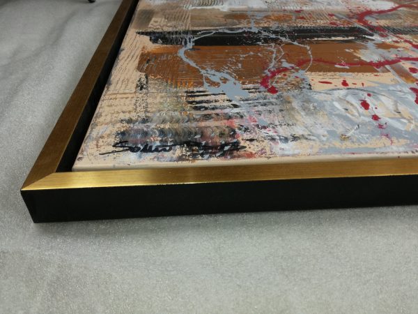 quadro su tela con cornice  oro 120x70 - immagine 7
