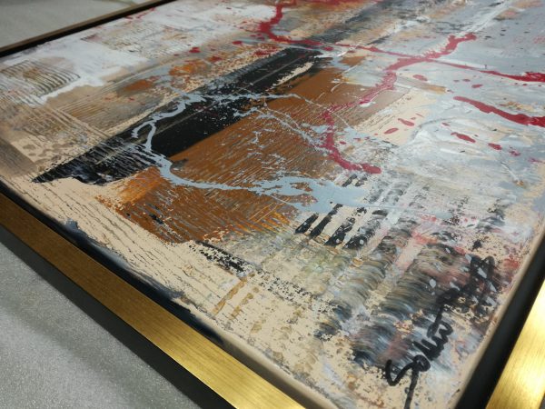 quadro su tela con cornice  oro 120x70 - immagine 8
