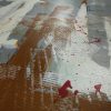 quadro astratto dipinto a mano su tela con cornice oro 120x70 - immagine 6