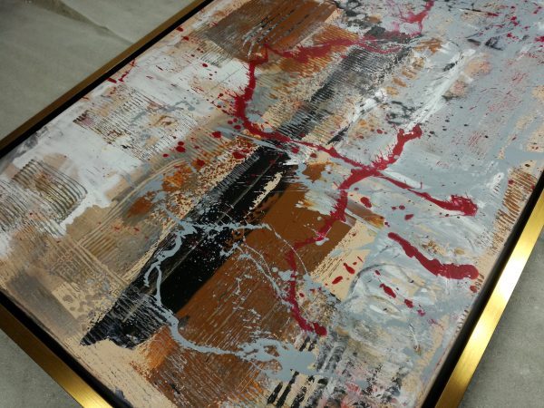 quadro su tela con cornice  oro 120x70 - immagine 6