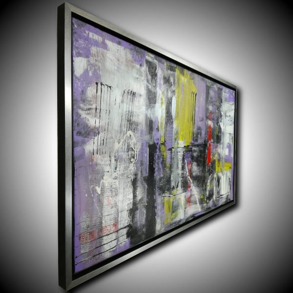 dipinto su tela con cornice argento 120x70 - immagine 2