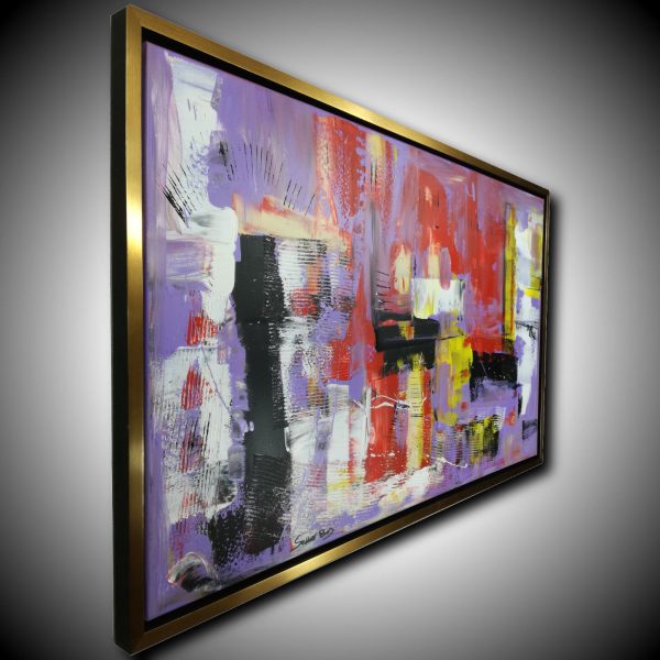 dipinto su tela con cornice  oro 120x70 - immagine 2