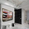 dipinto su tela con cornice oro 120x70 - immagine 4