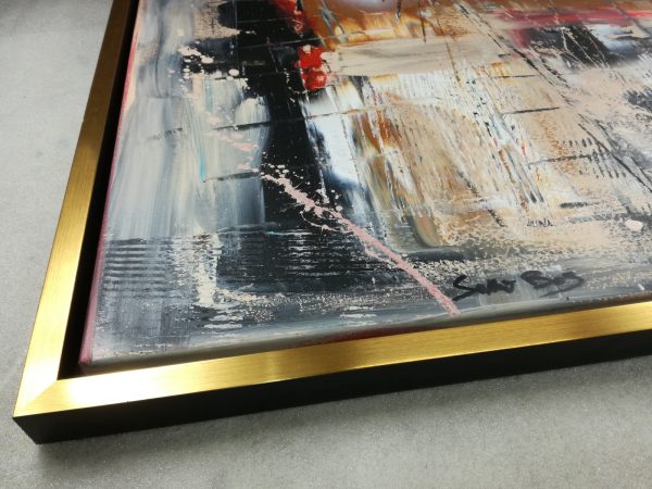 quadro moderno con cornice  oro 120x70 - immagine 5