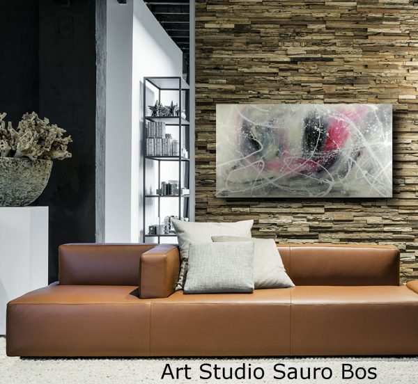 quadro su tela contemporaneo astratto 150x80 - immagine 3