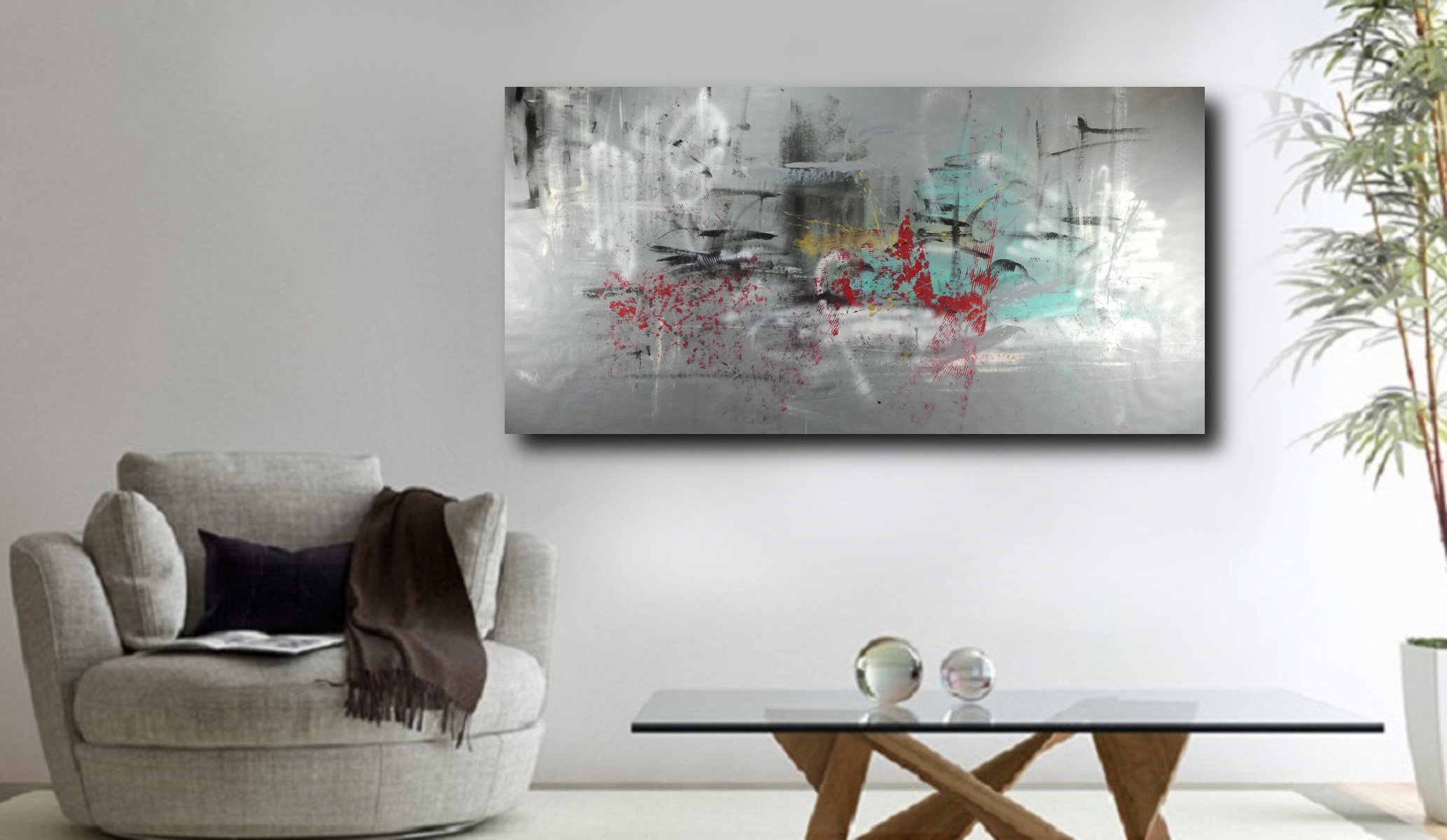 Quadro da soggiorno Splatter 200x60cm