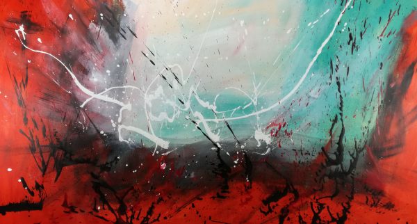 dipinto su tela contemporaneo astratto 150x80 - immagine 2