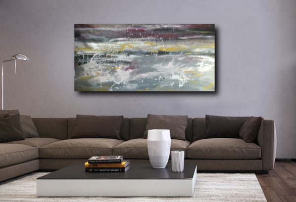dipinto a mano per soggiorno grandi dimensioni 180x90x4 cm