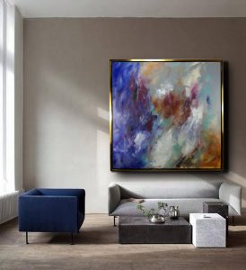 quadro su tela astratto con cornice moderno c481 274x300 - quadro-su-tela-astratto-con-cornice-moderno-c481