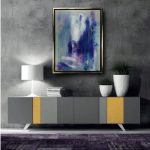Visario Quadro Su Tela Astratto 150x50 Cm - 3 Tele Modello XXL 4205 - Telaio In Legno, Pronto Da Appendere
